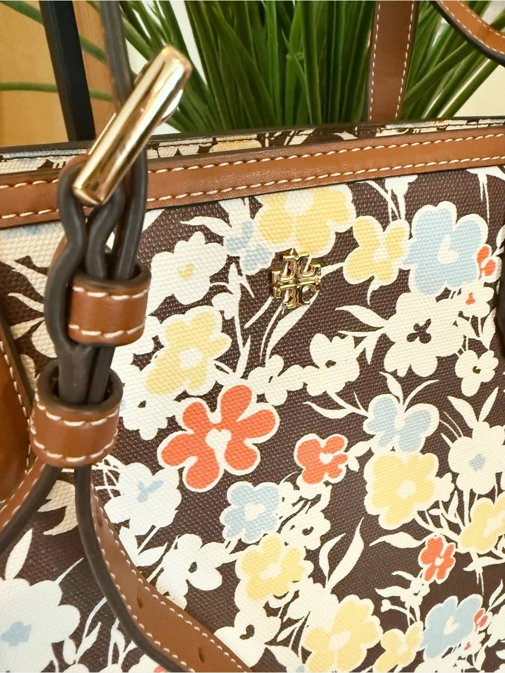 Tory Burch Kerrington Floral Tote Brown/Multicolor